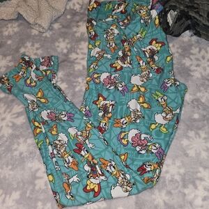 Teal Disney Daisy Duck Print Leggings